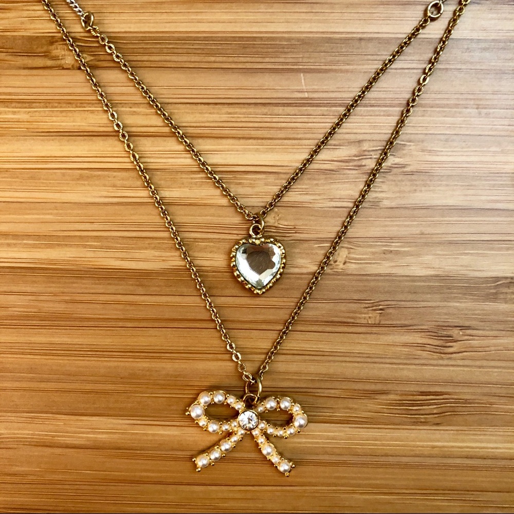 Betsy Johnson layered necklace